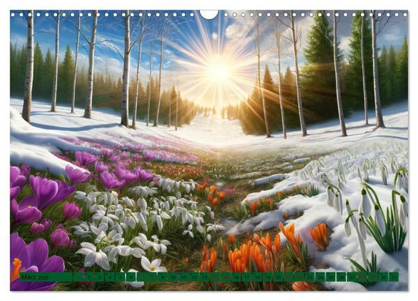 Produktbild: Jahreszeitenwunder: Ein Jahr in Bildern (Wandkalender 2026 DIN A3 quer), CALVENDO Monatskalender