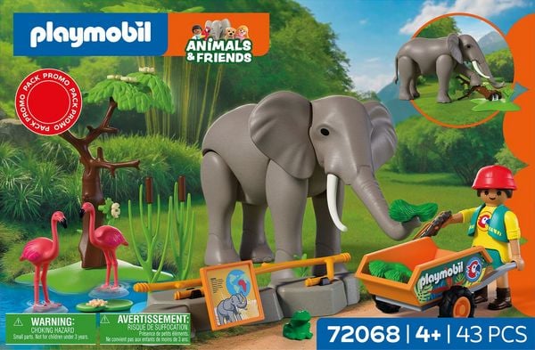 Produktbild: 72068 Elefant mit Tierpfleger