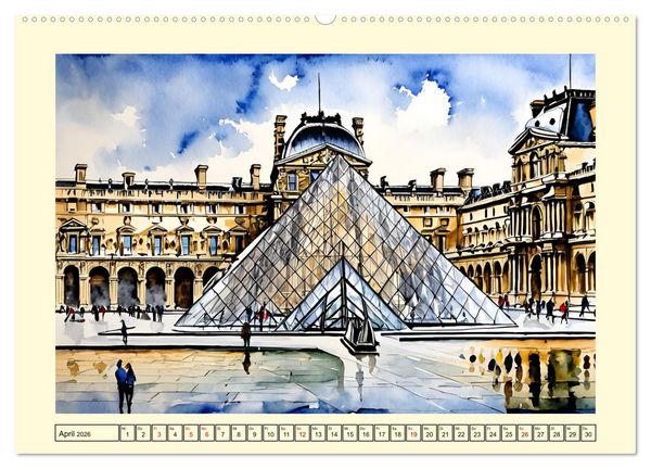 Produktbild: Paris - Stadt der Liebe (Wandkalender 2026 DIN A2 quer), CALVENDO Monatskalender