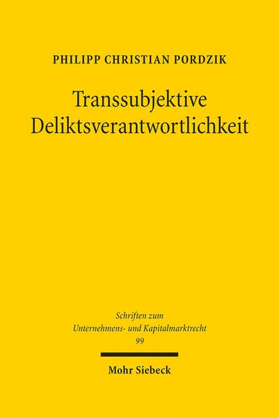 Produktbild: Transsubjektive Deliktsverantwortlichkeit