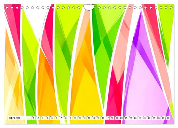 Produktbild: Dynamische Farbwelten (Wandkalender 2027 DIN A4 quer), CALVENDO Monatskalender