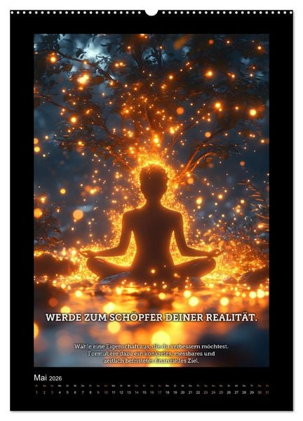 Produktbild: Vom Tr&auml;umen zum Tun! - Erschaffe dir in 12 Monaten dein Million&auml;rs-Mindset. (hochwertiger Premium Wandkalender 2026 DIN A2 hoch), Kunstdruck in Hochglanz