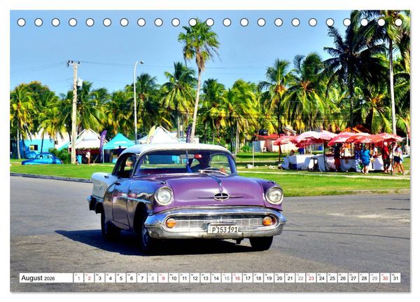 Produktbild: Golden Rocket 88 - Oldsmobile 1957 in Kuba (Tischkalender 2026 DIN A5 quer), CALVENDO Monatskalender