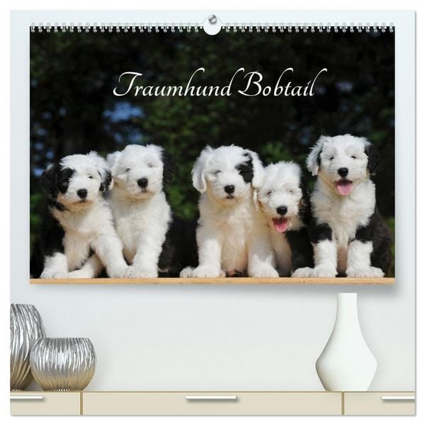 Produktbild: Traumhund Bobtail (hochwertiger Premium Wandkalender 2026 DIN A2 quer), Kunstdruck in Hochglanz