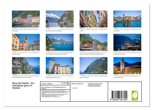 Produktbild: Riva del Garda - Am Gardasee ganz im Norden (Wandkalender 2026 DIN A4 quer), CALVENDO Monatskalender