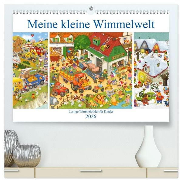 Produktbild: Meine kleine Wimmelwelt (hochwertiger Premium Wandkalender 2026 DIN A2 quer), Kunstdruck in Hochglanz