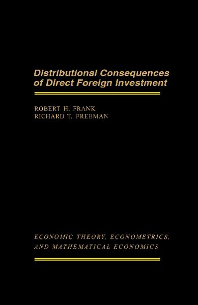 Produktbild: Distributional Consequences of Direct Foreign Investment