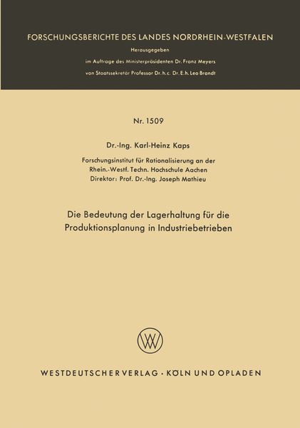 Produktbild: Die Bedeutung der Lagerhaltung f&uuml;r die Produktionsplanung in Industriebetrieben