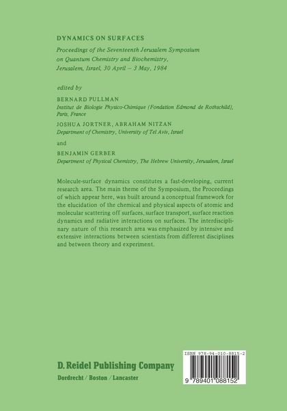 Produktbild: Dynamics on Surfaces