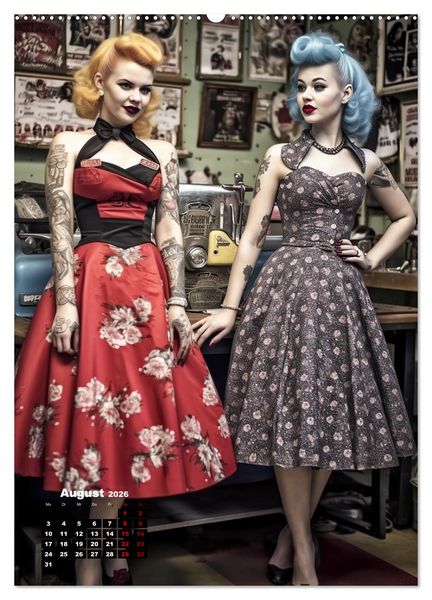 Produktbild: Rockabilly (Wandkalender 2026 DIN A2 hoch), CALVENDO Monatskalender