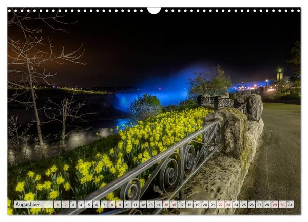 Produktbild: NIAGARAF&Auml;LLE Idyllische Impressionen bei Tag und Nacht (Wandkalender 2026 DIN A3 quer), CALVENDO Monatskalender
