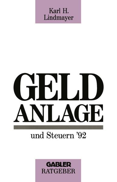 Produktbild: Geldanlage und Steuern &rsquo;92