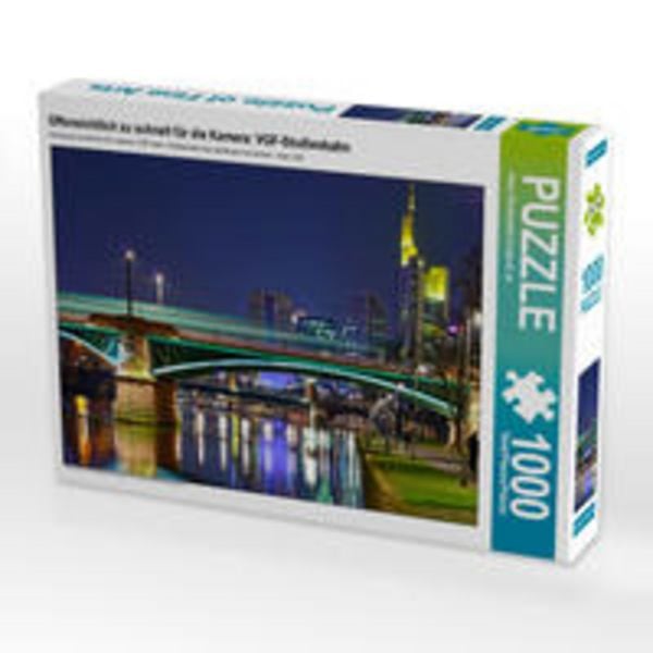 CALVENDO Puzzle Offensichtlich zu schnell für die Kamera: VGF-Straßenbahn | 1000 Teile Lege-Größe 64 × 48 cm Foto-Puzzle für glückliche Stunden
