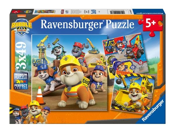 Kinderpuzzle 3x49 Teile - Paw Patrol - Arbeitsfahrzeuge