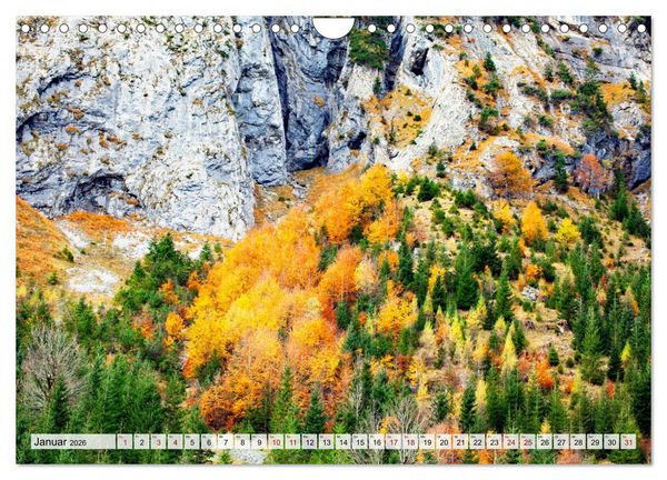 Produktbild: Herbstflammen im Karwendel- und Wettersteingebirge (Wandkalender 2026 DIN A4 quer), CALVENDO Monatskalender