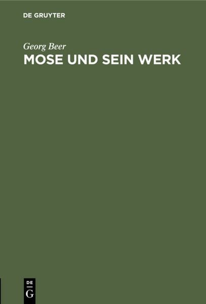 Produktbild: Mose und sein Werk