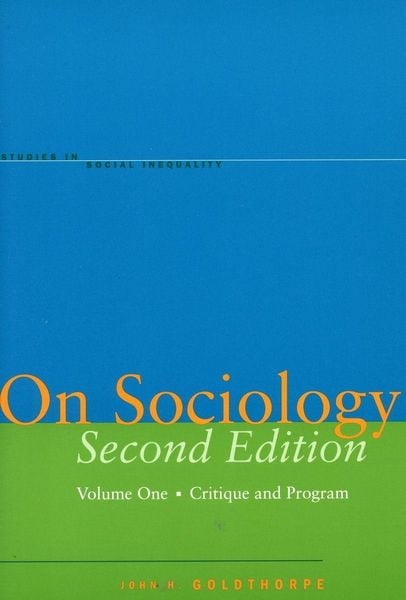 Produktbild: On Sociology Second Edition Volume One