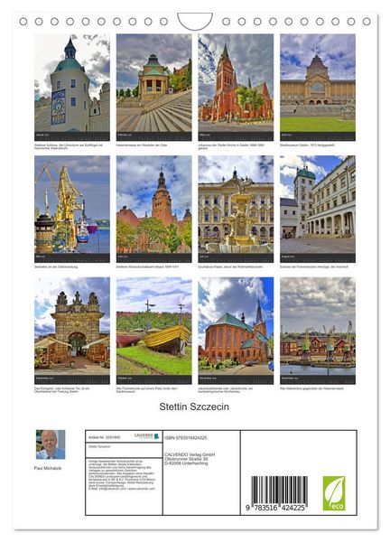 Produktbild: Stettin Szczecin (Wandkalender 2026 DIN A4 hoch), CALVENDO Monatskalender
