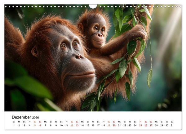 Produktbild: Orang Utans - Leben in den Baumkronen (Wandkalender 2026 DIN A3 quer), CALVENDO Monatskalender