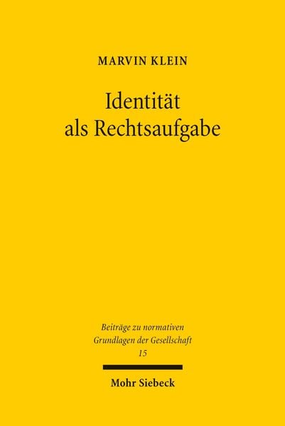 Produktbild: Identit&auml;t als Rechtsaufgabe
