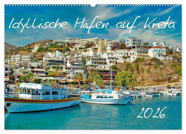 Produktbild: Idyllische H&auml;fen auf Kreta (Wandkalender 2026 DIN A2 quer), CALVENDO Monatskalender