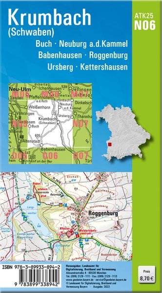 Produktbild: ATK25-N06 Krumbach (Schwaben) (Amtliche Topographische Karte 1:25000)