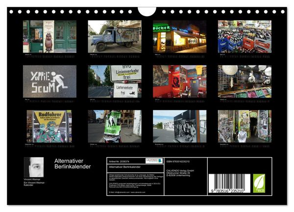 Produktbild: Alternativer Berlinkalender (Wandkalender 2026 DIN A4 quer), CALVENDO Monatskalender