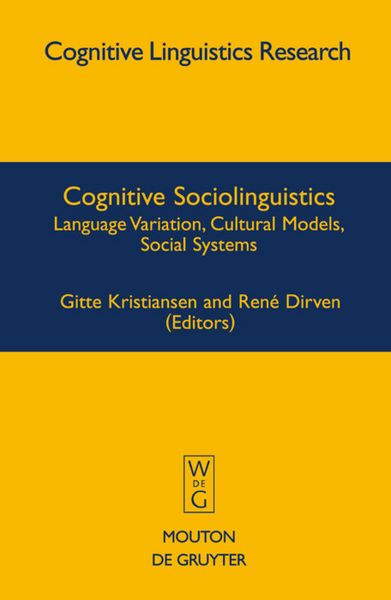 Produktbild: Cognitive Sociolinguistics