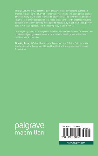 Produktbild: Contemporary Issues in Development Economics