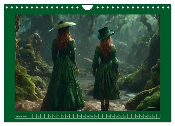 Produktbild: Regenzauber - Frauen im Wandel der Jahreszeiten (Wandkalender 2026 DIN A4 quer), CALVENDO Monatskalender