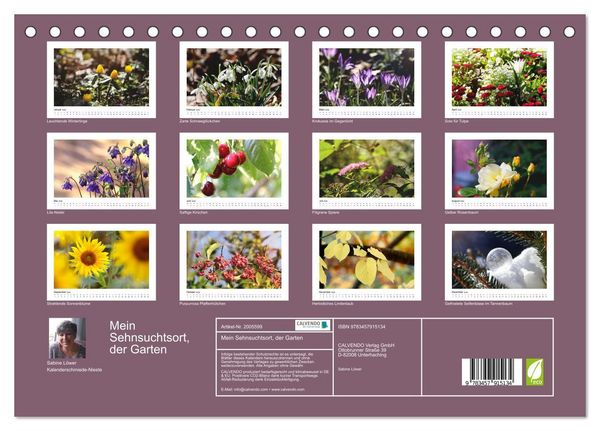 Produktbild: Mein Sehnsuchtsort, der Garten (Tischkalender 2026 DIN A5 quer), CALVENDO Monatskalender