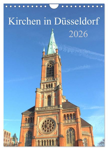 Produktbild: Kirchen in D&uuml;sseldorf (Wandkalender 2026 DIN A4 hoch), CALVENDO Monatskalender
