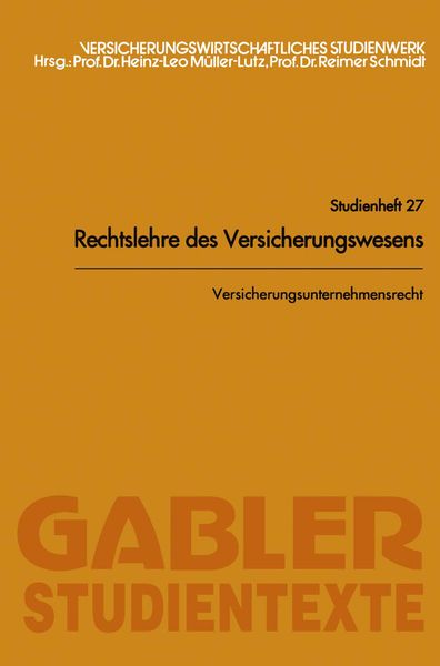 Produktbild: Versicherungsunternehmensrecht
