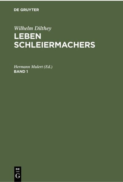 Produktbild: Leben Schleiermachers. Band 1