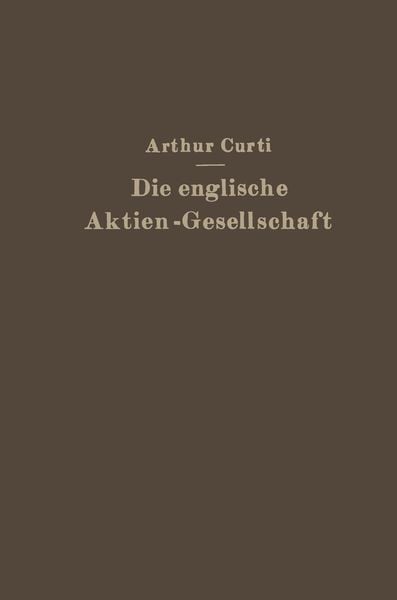 Produktbild: Die Englische Aktien-Gesellschaft nach neuem Recht