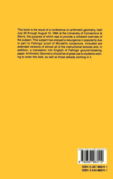 Produktbild: Arithmetic Geometry