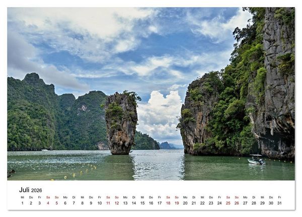 Produktbild: Sehnsuchtsland Thailand (Tischkalender 2026 DIN A5 quer), CALVENDO Monatskalender