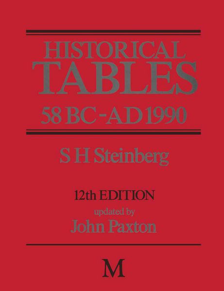 Produktbild: Historical Tables 58 BC &ndash; AD 1990