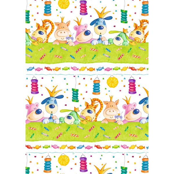 Produktbild: Idena Geschenkpapier Partytiere 70cmx2m