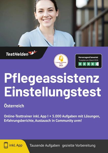 Produktbild: Pflegeassistenz Einstellungstest: Einstellungstest (&Ouml;sterreich) - Online-Testtra
