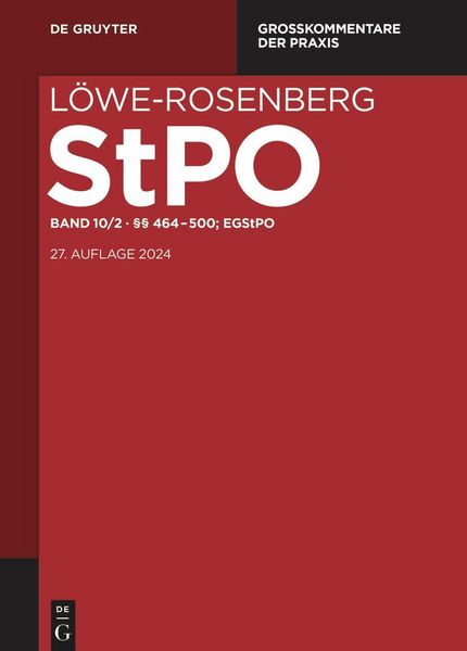 Produktbild: &sect;&sect; 464-500; EGStPO