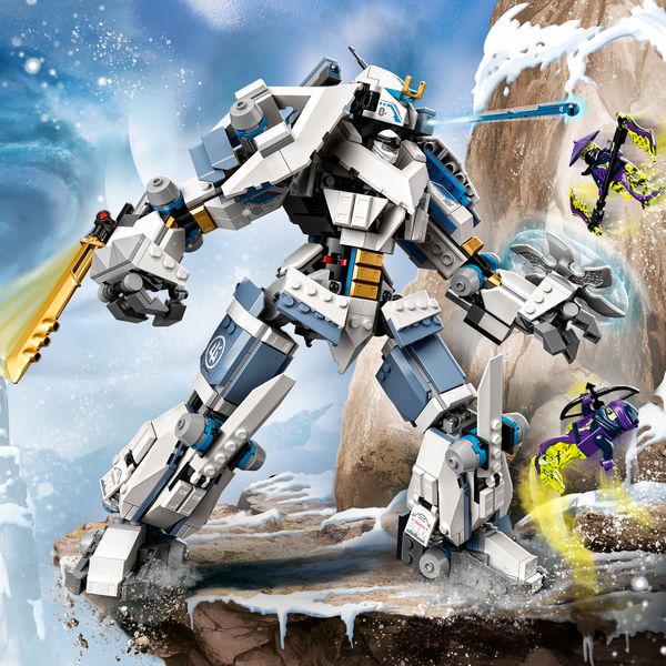 LEGO NINJAGO 71738 Legacy Zanes Titan-Mech Ninja Bauset mit Jay Figur