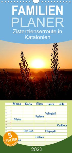Produktbild: Familienplaner Zisterzienserroute in Katalonien (Wandkalender 2022 , 21 cm x 45 cm, hoch)