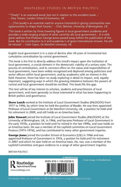 Produktbild: Centralisation, Devolution and the Future of Local Government in England