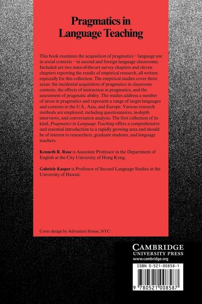 Produktbild: Pragmatics in Language Teaching