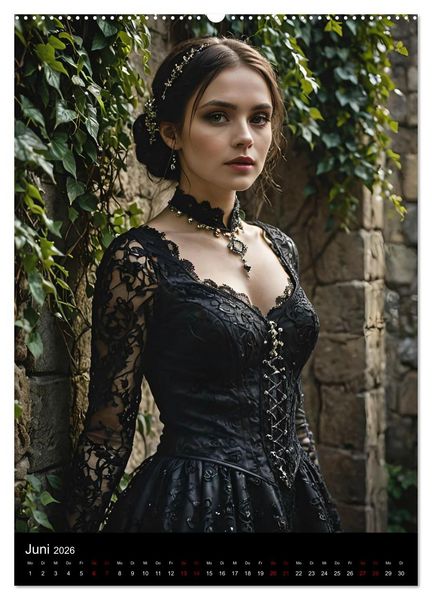 Produktbild: Gothic beauties - Sch&ouml;nheiten der Nacht (hochwertiger Premium Wandkalender 2026 DIN A2 hoch), Kunstdruck in Hochglanz