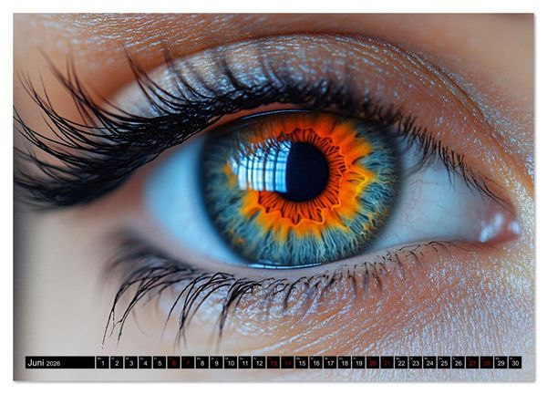 Produktbild: Iris Kunstkalender - Die faszinierende Welt der magischen Augen (hochwertiger Premium Wandkalender 2026 DIN A2 quer), Kunstdruck in Hochglanz