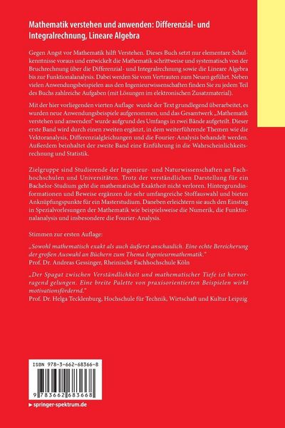Mathematik verstehen und anwenden: Differenzial- und Integralrechnung, Lineare Algebra