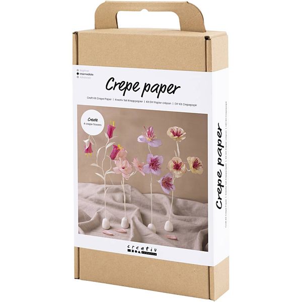 Produktbild: Creativ Company DIY Sets Krepppapier Kreativ Set Krepppapier, Pastellfarben, Blume, Kreativ Box