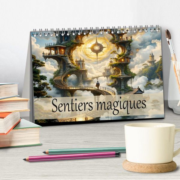 Produktbild: Sentiers magiques (Calendrier de bureau 2026 DIN A5 vertical), CALVENDO calendrier mensuel